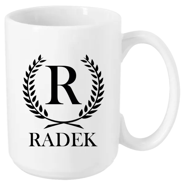 Hrnek Monogram - lístečky