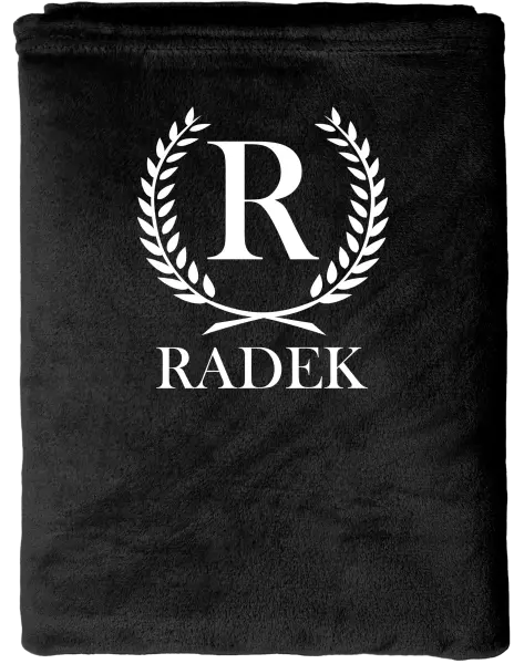 Deka mikroplyš (150x200 cm) Monogram - lístečky