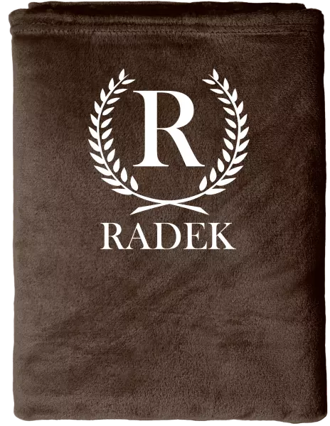 Deka mikroplyš (150x200 cm) Monogram - lístečky