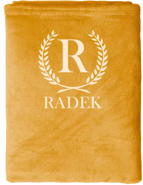 Deka mikroplyš (150x200 cm) Monogram - lístečky