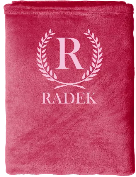Mikroplyšová deka Monogram - lístečky