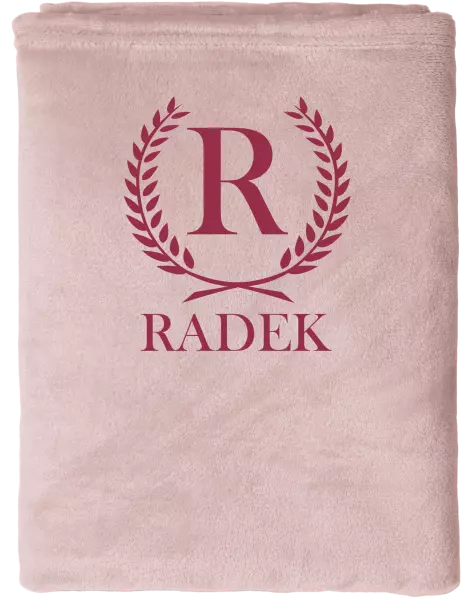 Deka mikroplyš (150x200 cm) Monogram - lístečky