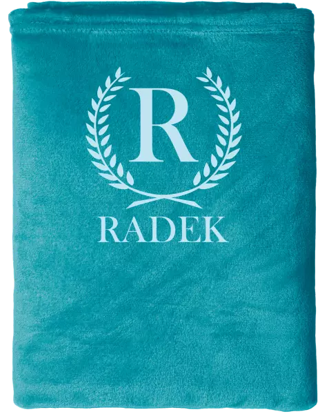 Deka mikroplyš (150x200 cm) Monogram - lístečky