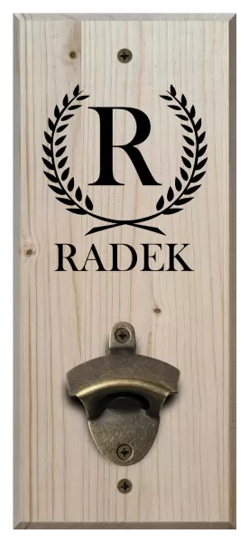 Nástenný otvárač Monogram - lístočky