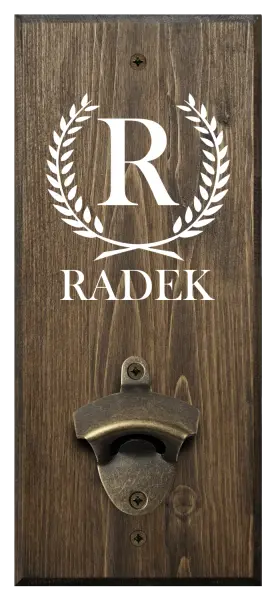 Nástenný otvárač Monogram - lístočky