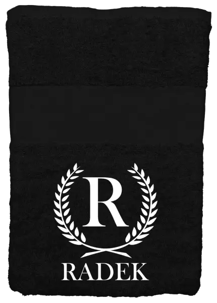 Osuška (100x150 cm) Monogram - lístočky