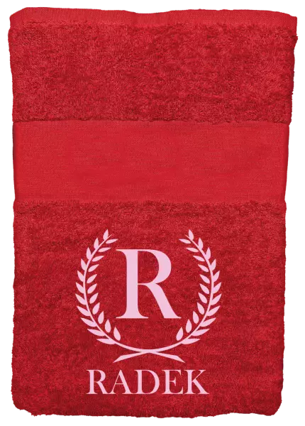 Osuška (100x150 cm) Monogram - lístečky