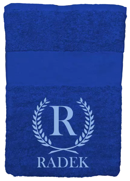 Osuška (100x150 cm) Monogram - lístočky