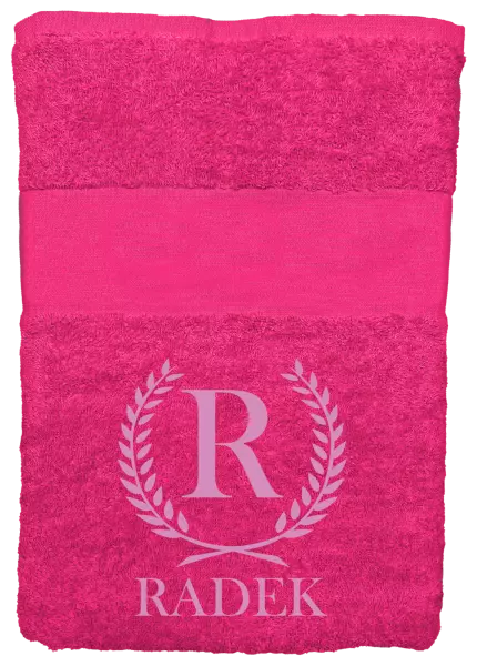 Osuška (100x150 cm) Monogram - lístečky