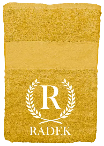 Osuška (100x150 cm) Monogram - lístečky