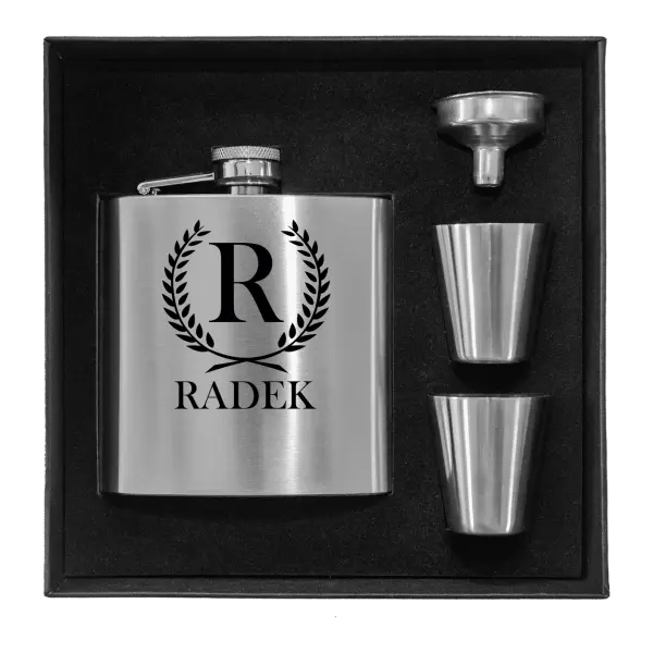 Ploskačka v krabičke Monogram - lístočky