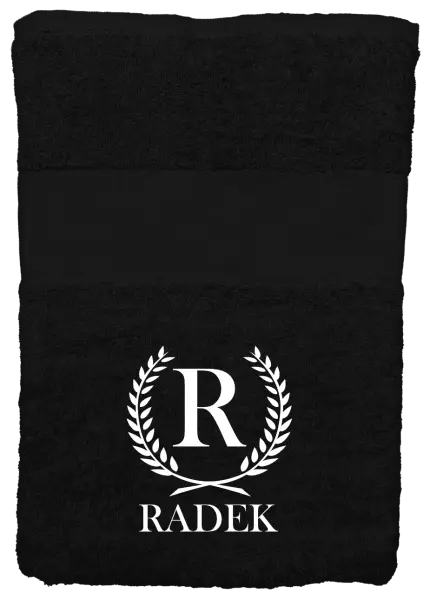 Ručník (50x100 cm) Monogram - lístečky