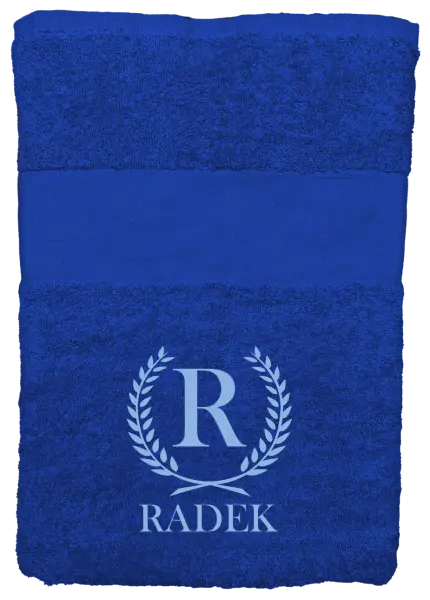 Ručník (50x100 cm) Monogram - lístečky