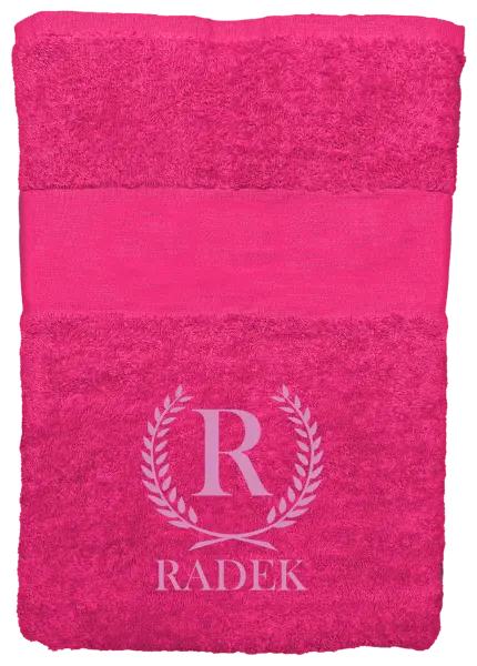 Ručník (50x100 cm) Monogram - lístečky