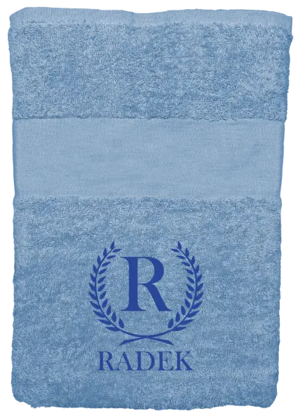 Ručník (50x100 cm) Monogram - lístečky