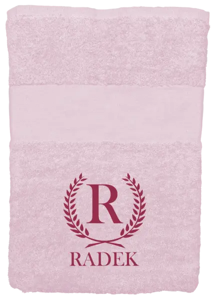 Ručník (50x100 cm) Monogram - lístečky