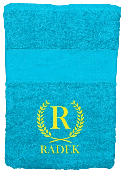 Ručník (50x100 cm) Monogram - lístečky