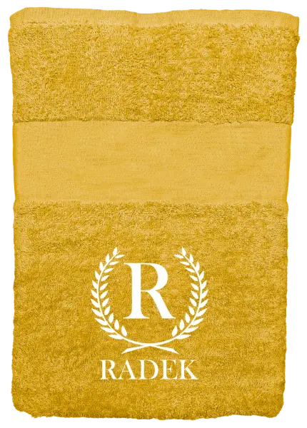 Ručník (50x100 cm) Monogram - lístečky
