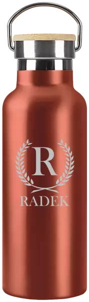 Termofľaška Monogram - lístočky