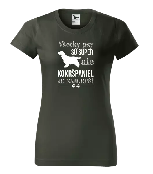 Dámske tričko Kokršpaniel je nejlepší