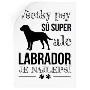 Samolepka Labrador je nejlepší - kopie