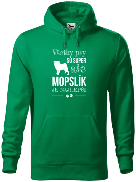 Pánska mikina Mopsík je nejlepší - kopie