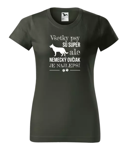 Dámske tričko Německý ovčák je nejlepší - kopie