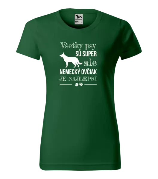 Dámske tričko Německý ovčák je nejlepší - kopie
