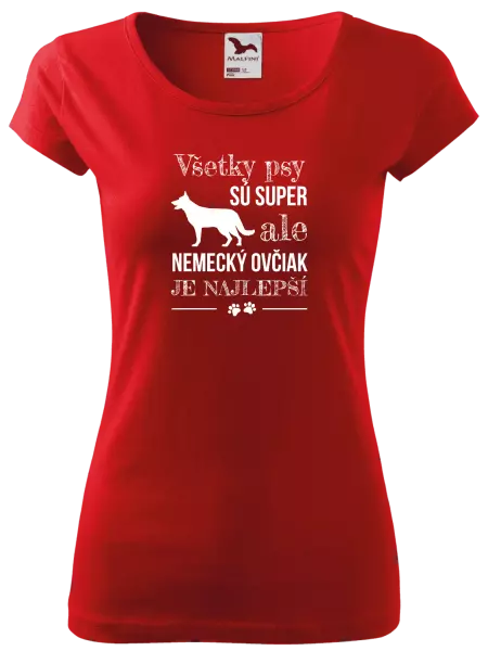 Dámske tričko Německý ovčák je nejlepší - kopie