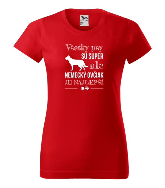 Dámske tričko Německý ovčák je nejlepší - kopie