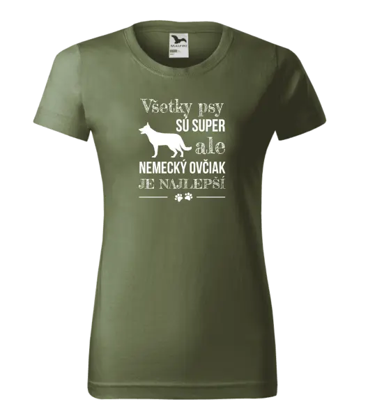 Dámske tričko Německý ovčák je nejlepší - kopie