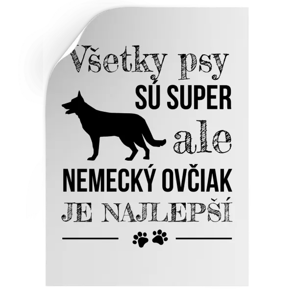 Samolepka Německý ovčák je nejlepší - kopie