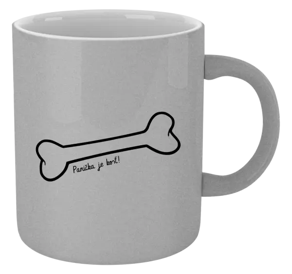 Hrnček metalický Panička je kost - kopie