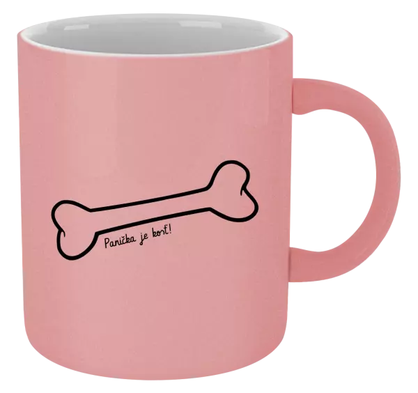Hrnček metalický Panička je kost - kopie