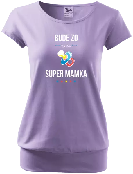 Tehotenské tričko Bude ze mě super mamka - kopie