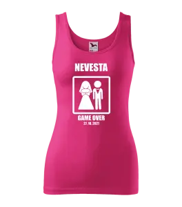 Dámske tielko Game over - nevěsta s datem - kopie