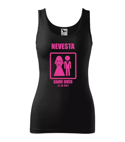 Dámske tielko Game over - nevěsta s datem - kopie