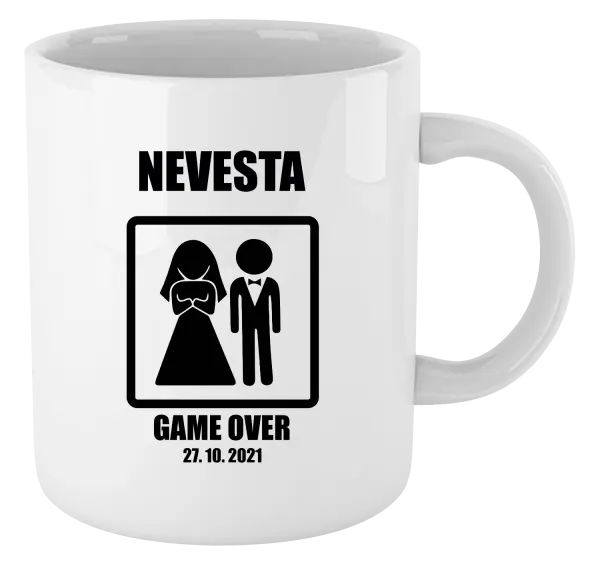 Hrnček Game over - nevěsta s datem - kopie