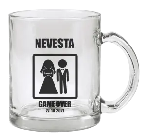 Hrnček Game over - nevěsta s datem - kopie