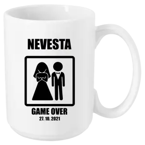 Hrnček Game over - nevěsta s datem - kopie