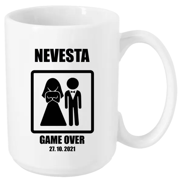 Hrnček Game over - nevěsta s datem - kopie