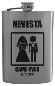 Ploskačka Game over - nevěsta s datem - kopie