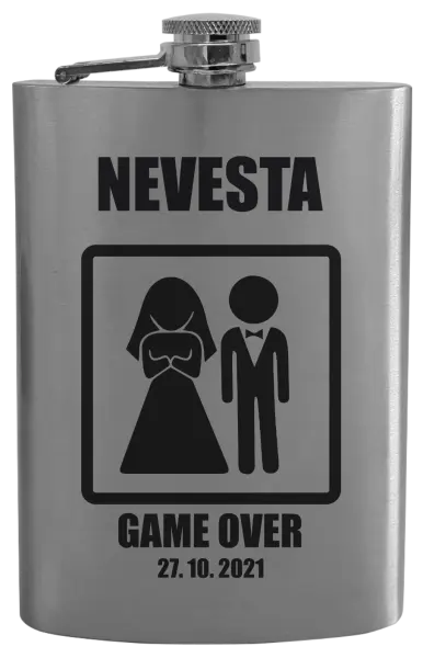 Ploskačka Game over - nevěsta s datem - kopie