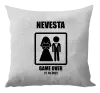 Vankúš Game over - nevěsta s datem - kopie