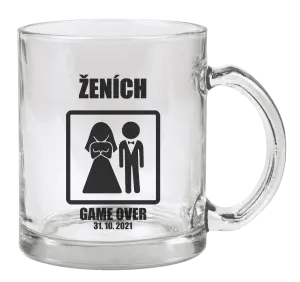 Hrnček Game over - ženích s dátumom