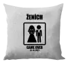 Vankúš Game over - ženích s dátumom