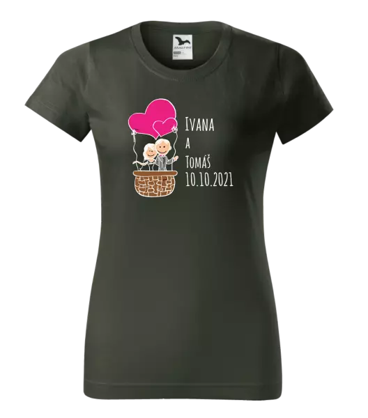 Dámske tričko Balón se jmény - kopie