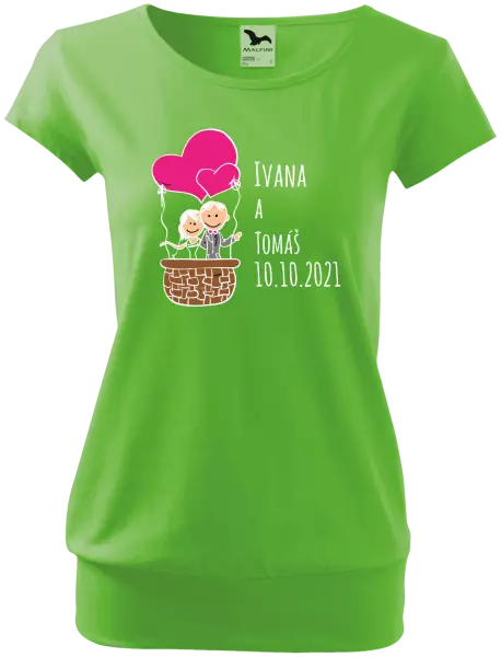 Dámske tričko Balón se jmény - kopie