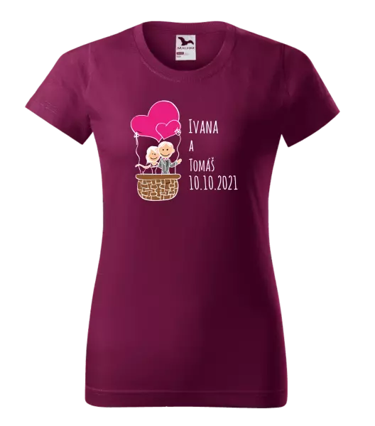 Dámske tričko Balón se jmény - kopie