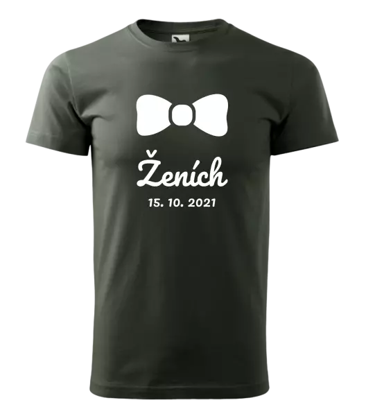 Pánske tričko Ženich s datem - kopie